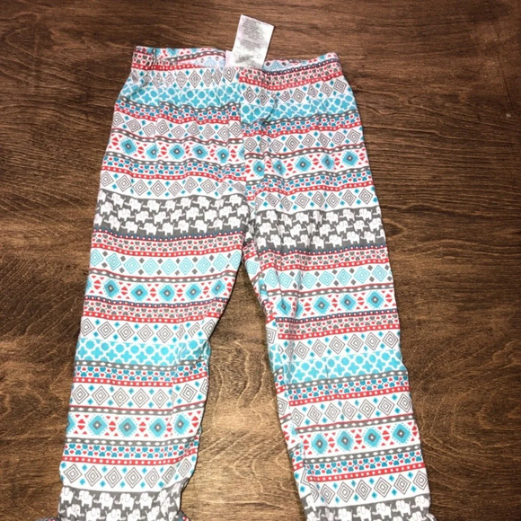 Nanette Kids Little Girls 4T Boho Ruffle Bell Bottom Pants - Picture 5 of 7